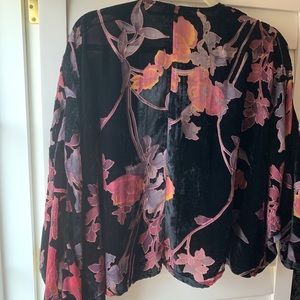 Black velvet dress cover up